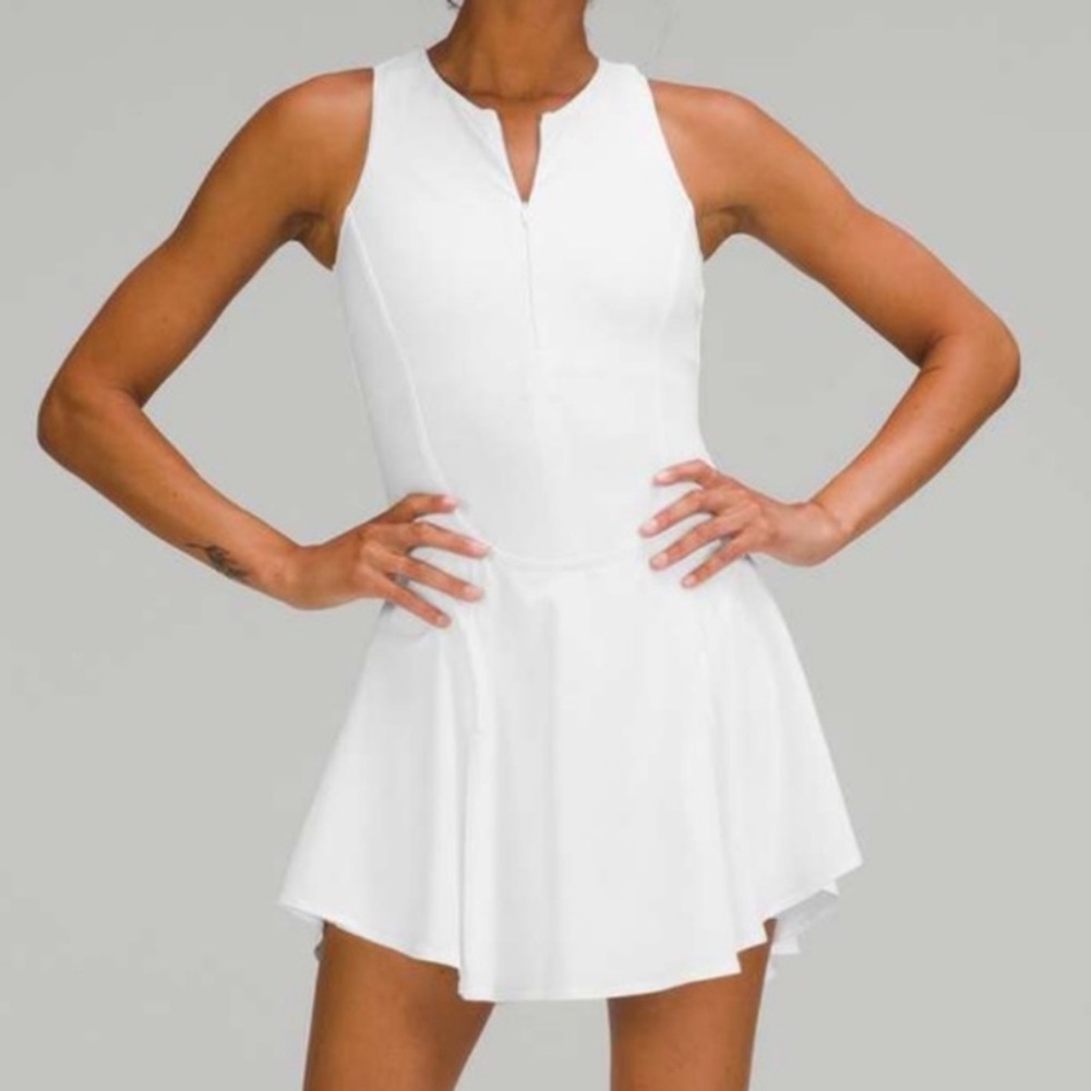 NWT LULULEMON Everlux Short Lined White Tennis 6” Tank Dress